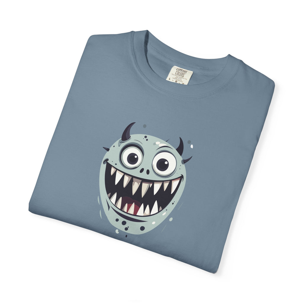 Monster Face T-Shirt Cute Scary Cartoon Graphic Tee