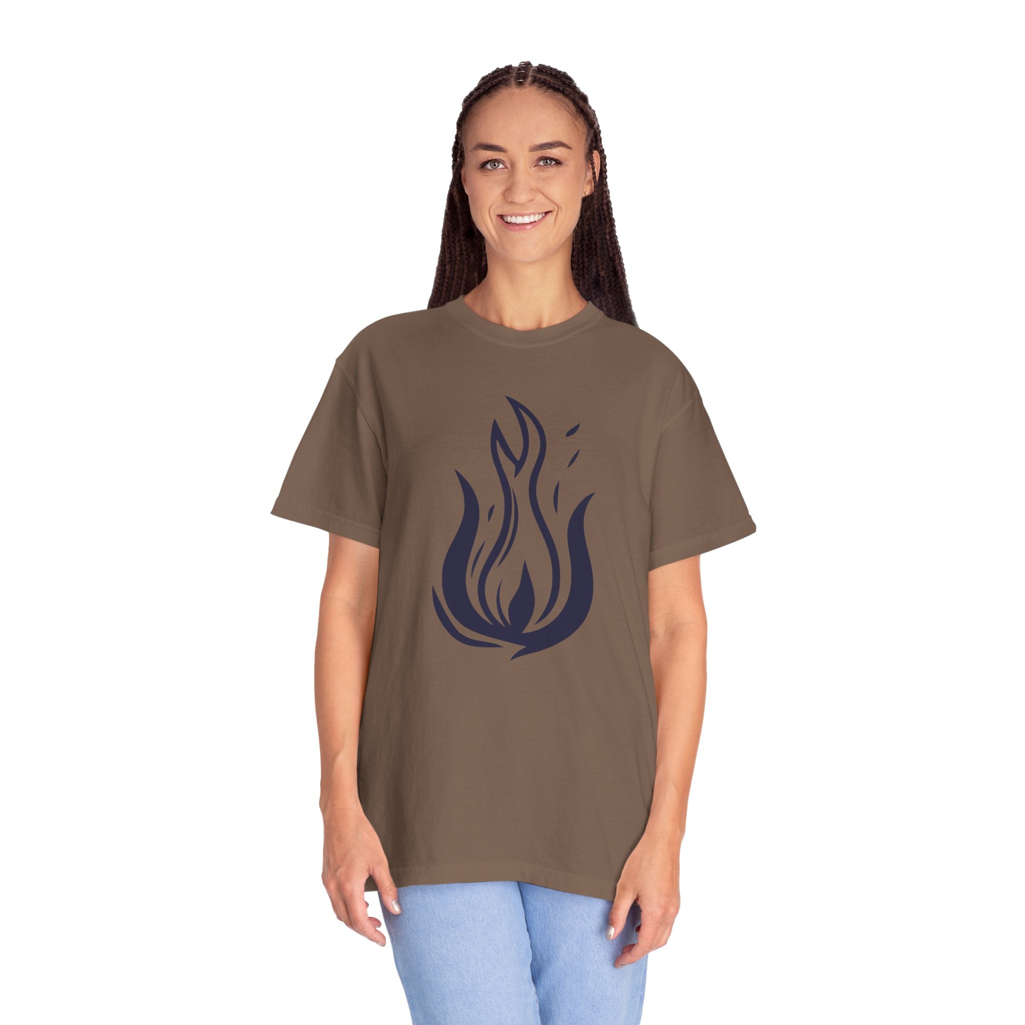 Flame Emblem T-Shirt Minimal Fire Graphic Tee