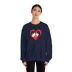 Valentine Couple Heart Crewneck Sweatshirt