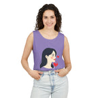 Kawaii Girl Portrait Tank Top Cute Heart Illustration Graphic Tank