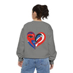 Heart Portrait Sweatshirt Artistic Dual-Face Love Graphic