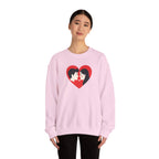 Valentine Couple Heart Crewneck Sweatshirt