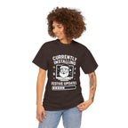 Currently Installing Festive Updates T-Shirt Funny Santa Christmas Holiday Tee