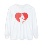 Heart Portrait Long Sleeve Tee — Romantic Red Lady Graphic