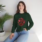 Quietly Cheerful The Day of Love Sentimental Hearts Crewneck
