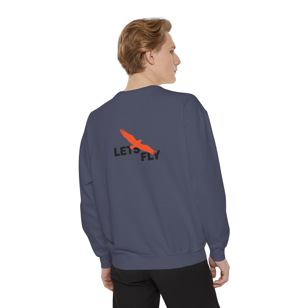 Let's Fly Sweatshirt — Graphic Bird Crewneck for Adventure Lovers