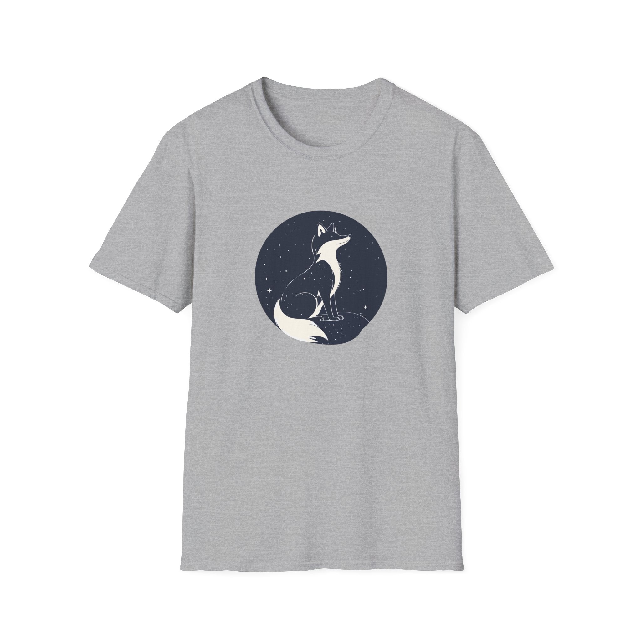 Fox Moon T‑Shirt Minimal Night Sky Fox Graphic Tee