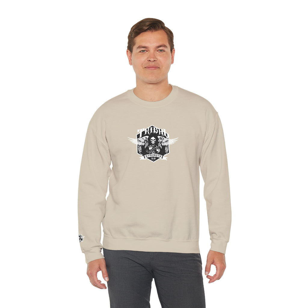 Gothic Band Crest Embroidered Crewneck Sweatshirt