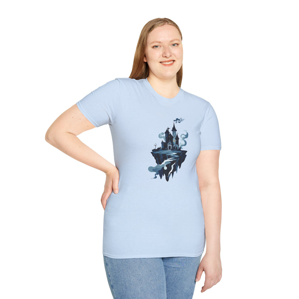 Haunted Floating Castle T-Shirt Spooky Gothic Fantasy Tee