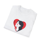 Love Heart Portrait T-Shirt Woman Face Profile