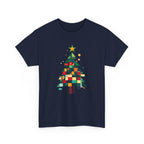 Christmas Tree Graphic Tee Modern Pixelated Holiday T-Shirt