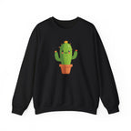 Cute Kawaii Cactus Crewneck Sweatshirt Smiling Potted Cactus Graphic