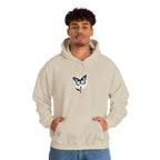 Embroidered Floral Butterfly Hoodie Monochrome Rose & Butterfly Graphic Sweatshirt