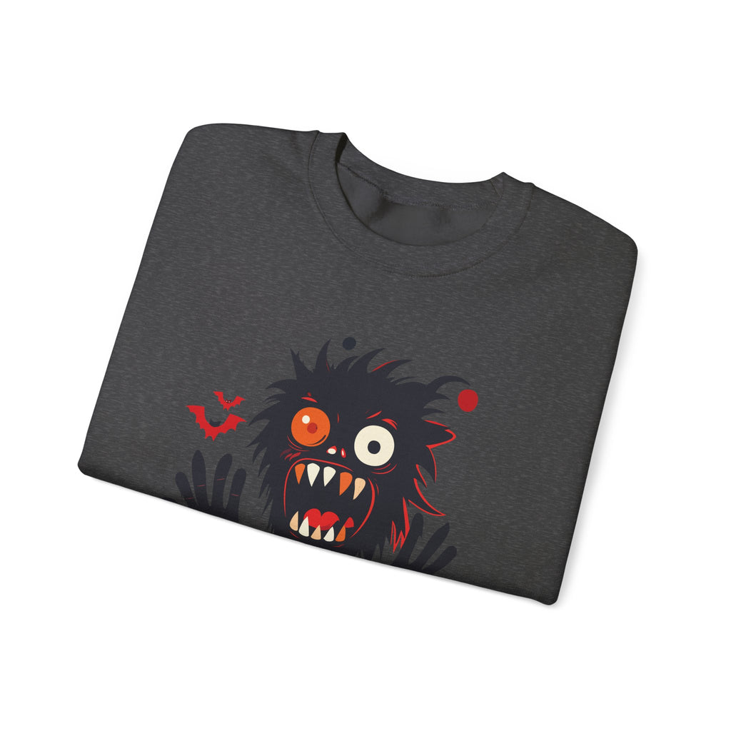 Halloween Monster Crewneck Sweatshirt Spooky Cute Monster Graphic