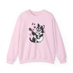 Corgi Playing Guitar Sweatshirt Cute Musical Dog Crewneck