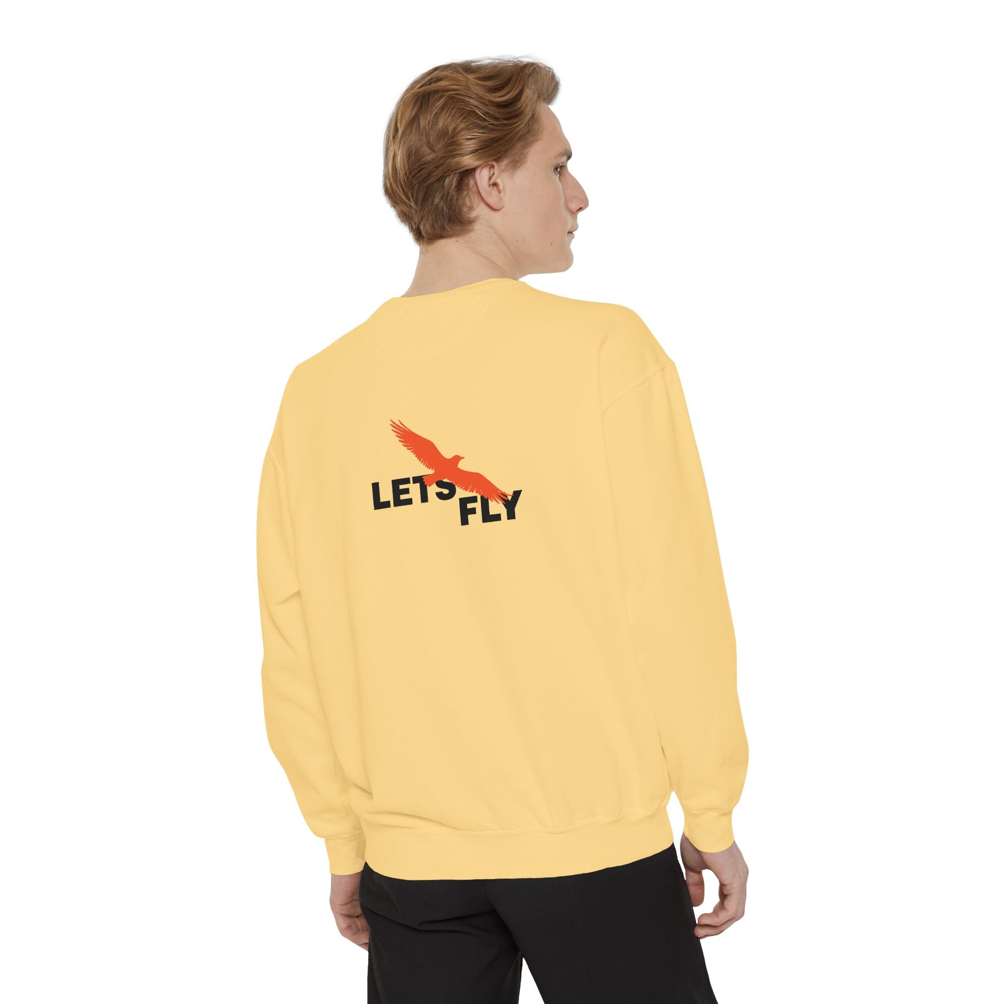 Let's Fly Sweatshirt — Graphic Bird Crewneck for Adventure Lovers