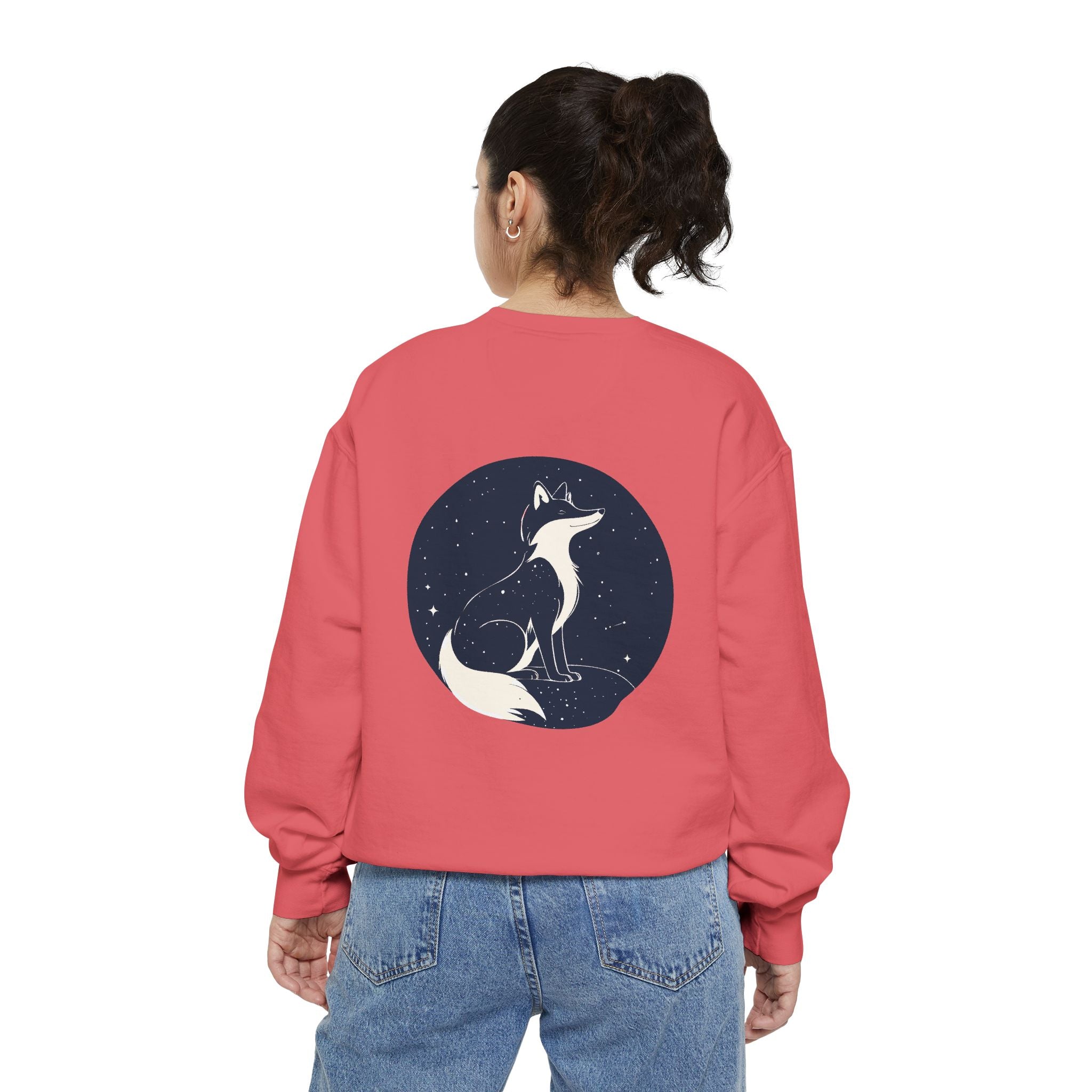 Fox Moon Sweatshirt Vintage Celestial Fox Crewneck