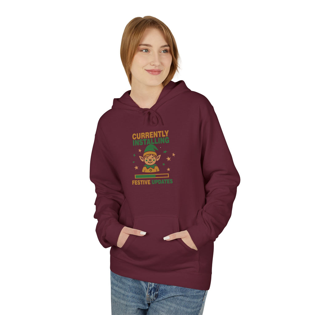 Holiday Hoodie "Currently Installing Festive Updates" Gingerbread Sweatshirt
