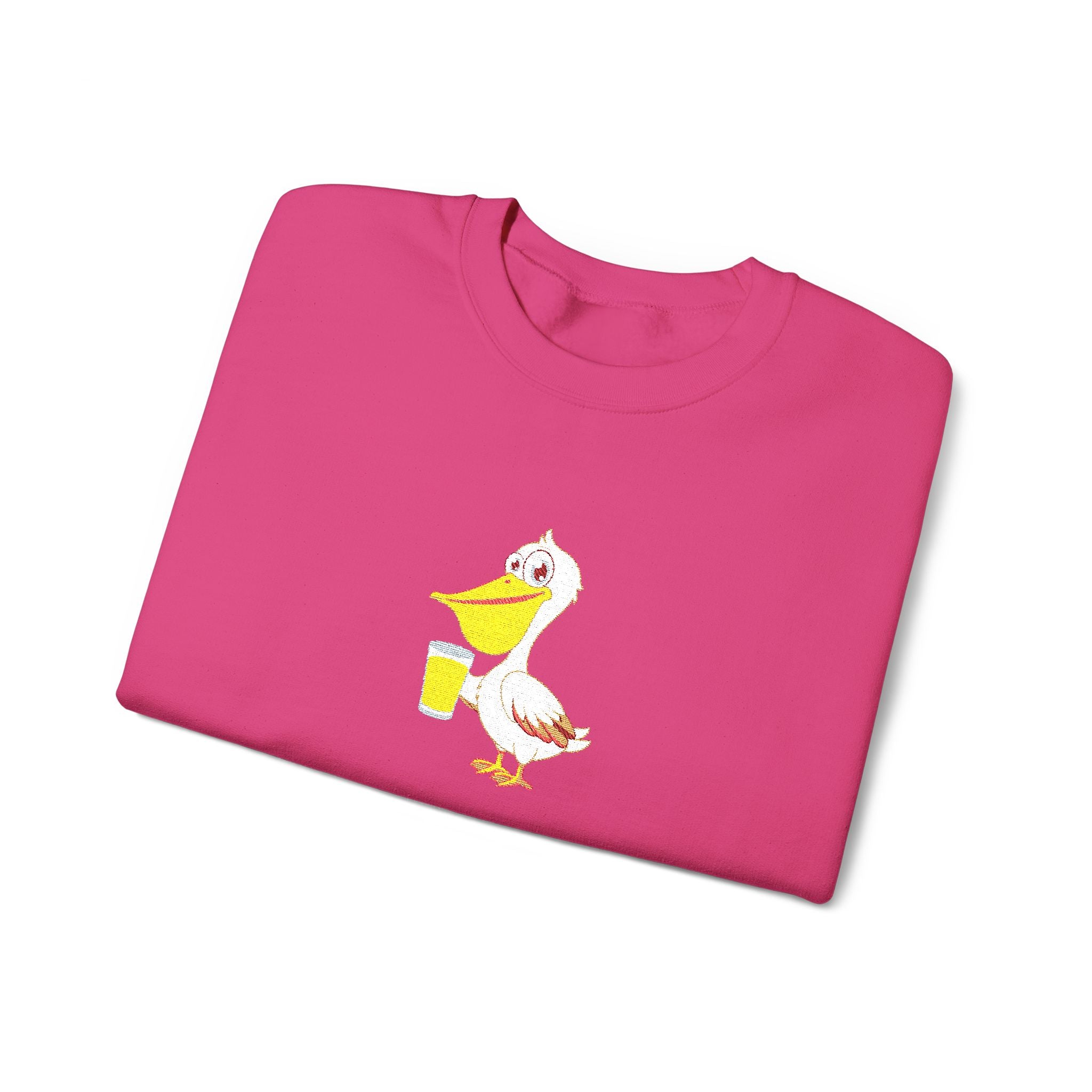 Duck Drinking Lemonade Crewneck Sweatshirt