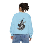 Floating Haunted Castle Sweatshirt Gothic Floating Island Crewneck