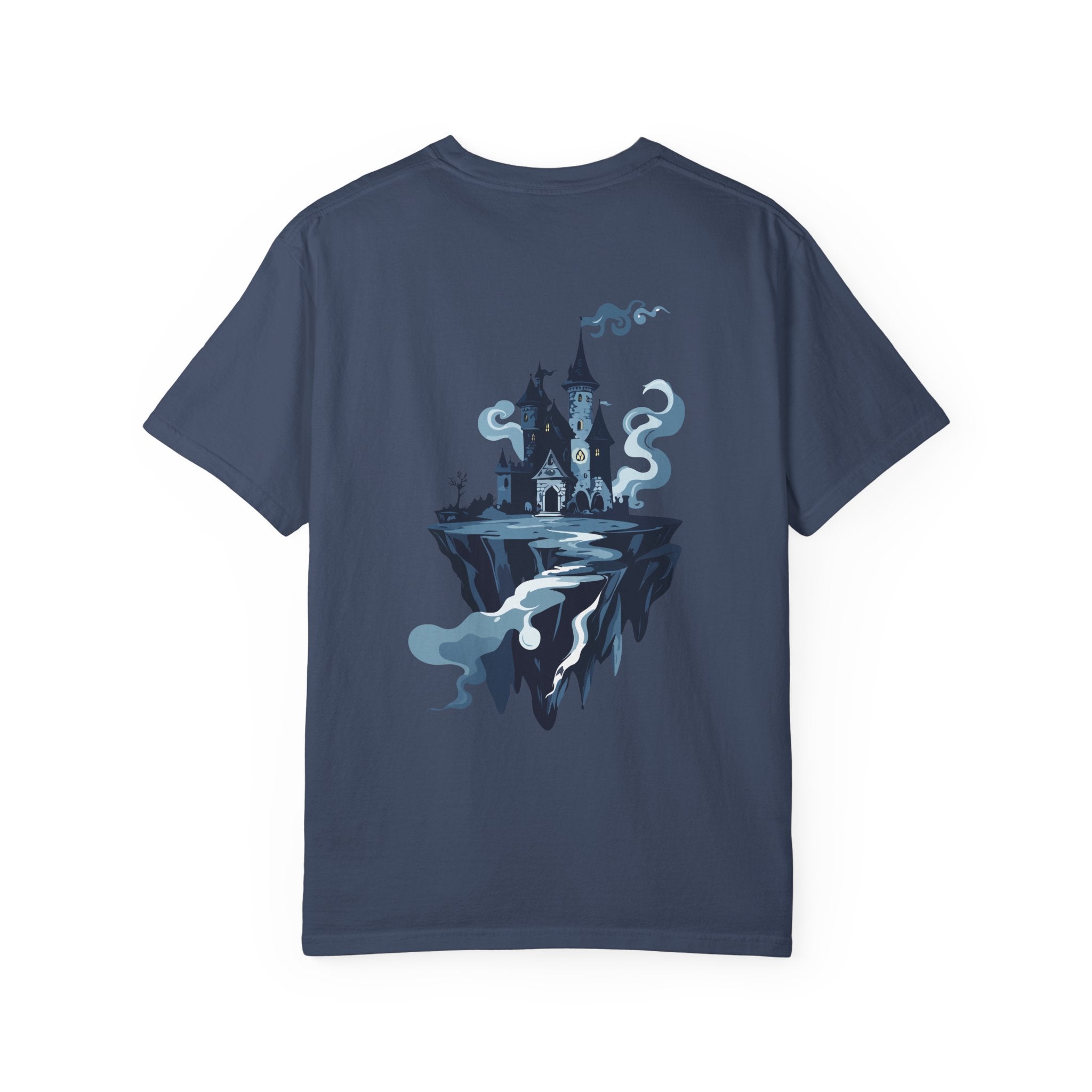 Floating Haunted Castle T‑Shirt Spooky Gothic Fantasy Tee