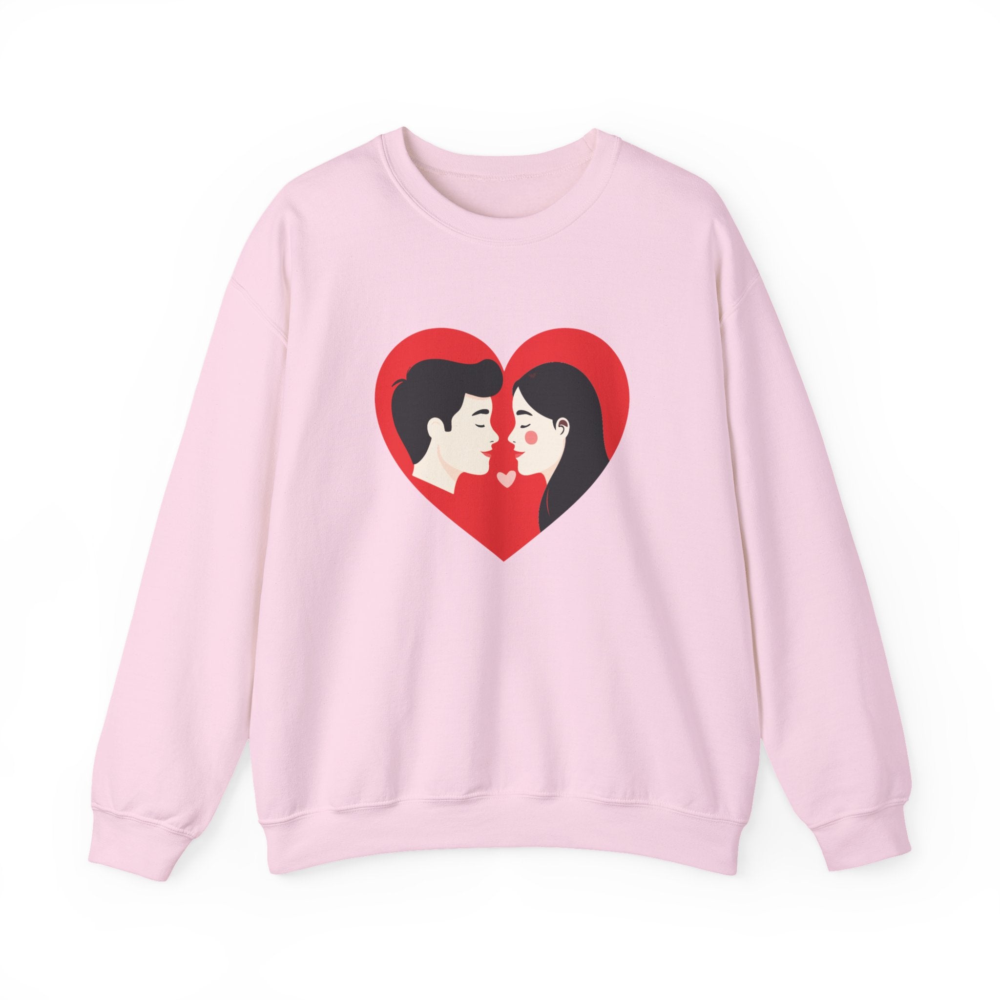 Valentine Couple Heart Crewneck Sweatshirt