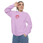 Heart Cluster Sweatshirt Small Red Heart Design Valentine's Day Casual Pullover