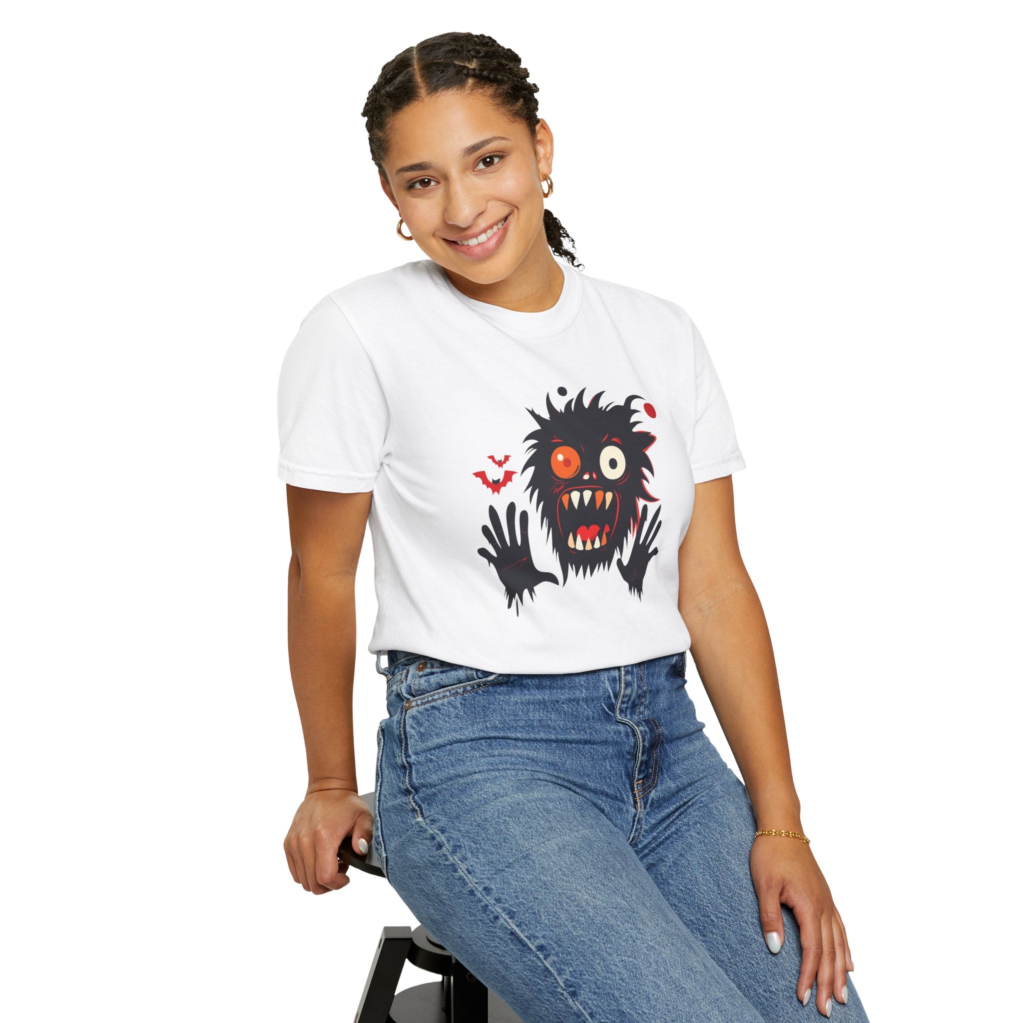 Monster Face T-Shirt Spooky Halloween Graphic Tee