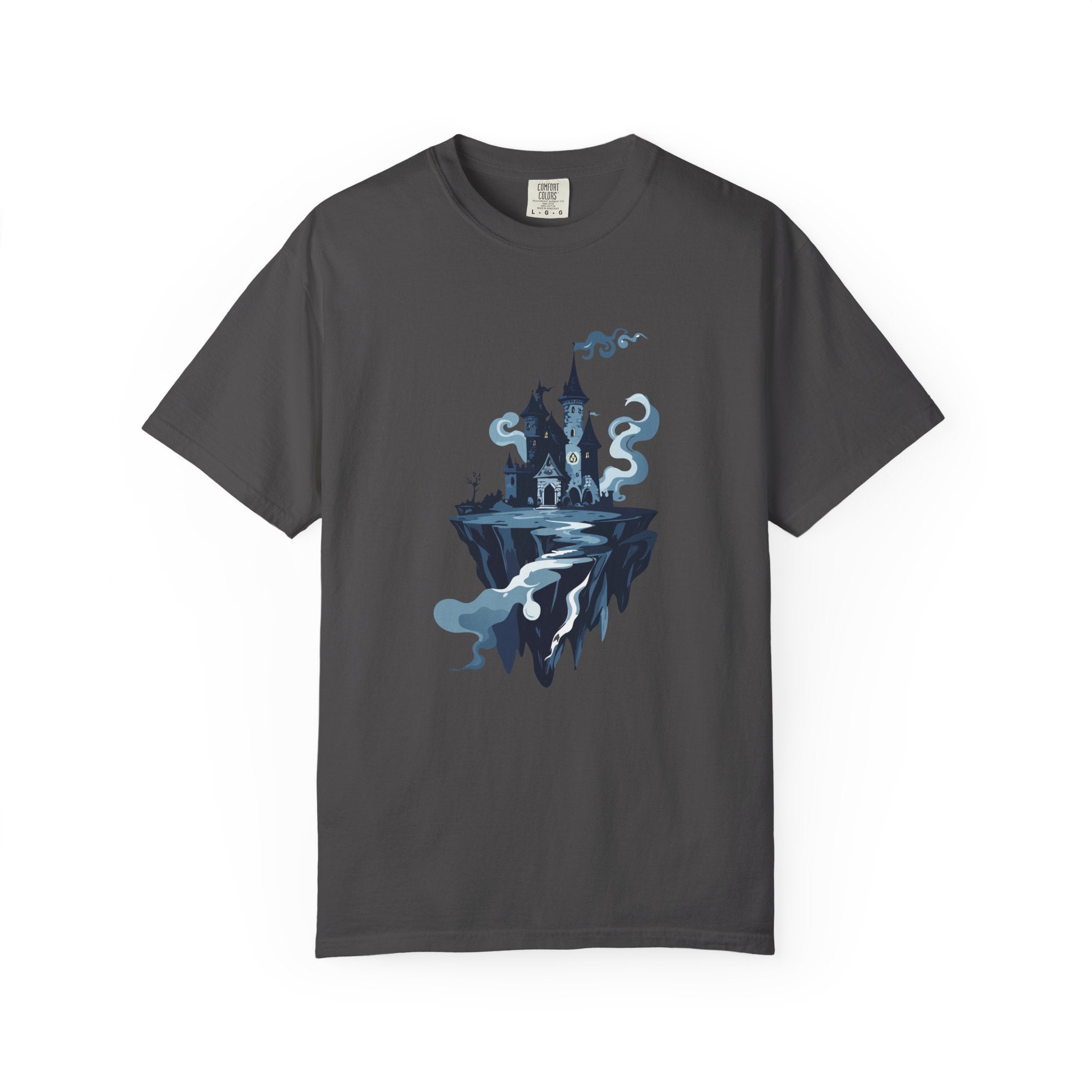 Floating Haunted Castle T‑Shirt Spooky Gothic Fantasy Tee