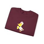 Duck Drinking Lemonade Crewneck Sweatshirt