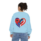 Heart Portrait Sweatshirt Artistic Dual-Face Love Graphic