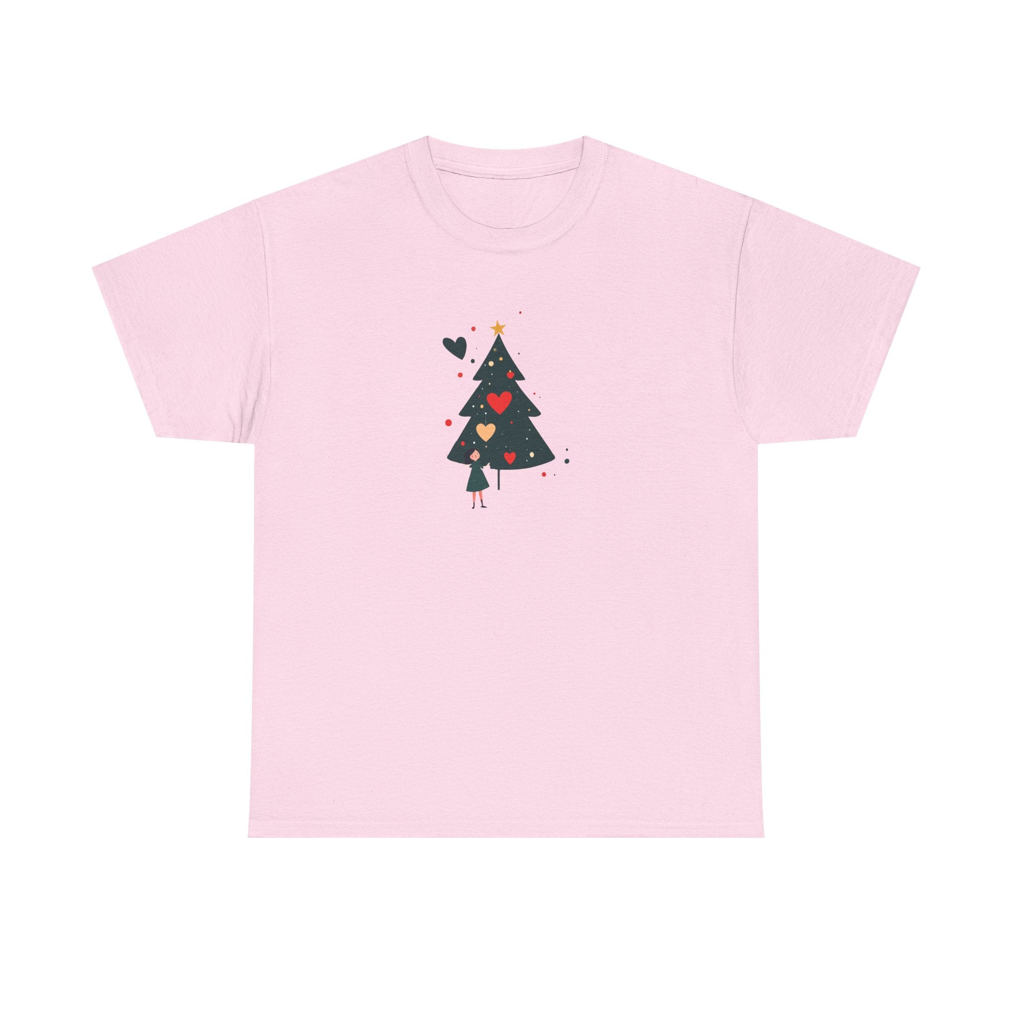 Christmas Tree Tee — Cute Heart Holiday T‑Shirt