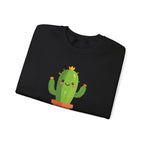 Cute Kawaii Cactus Crewneck Sweatshirt Smiling Potted Cactus Graphic