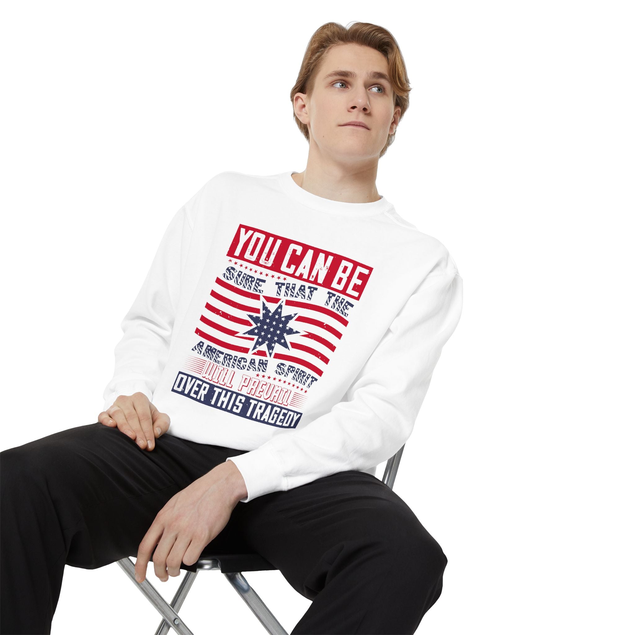 Sweatshirt Patriotic "You Can Be Sure That The American Spirit" Crewneck