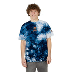Tie-Dye T-Shirt Embroidered Skull Flame Patch Oversized Grunge Tee