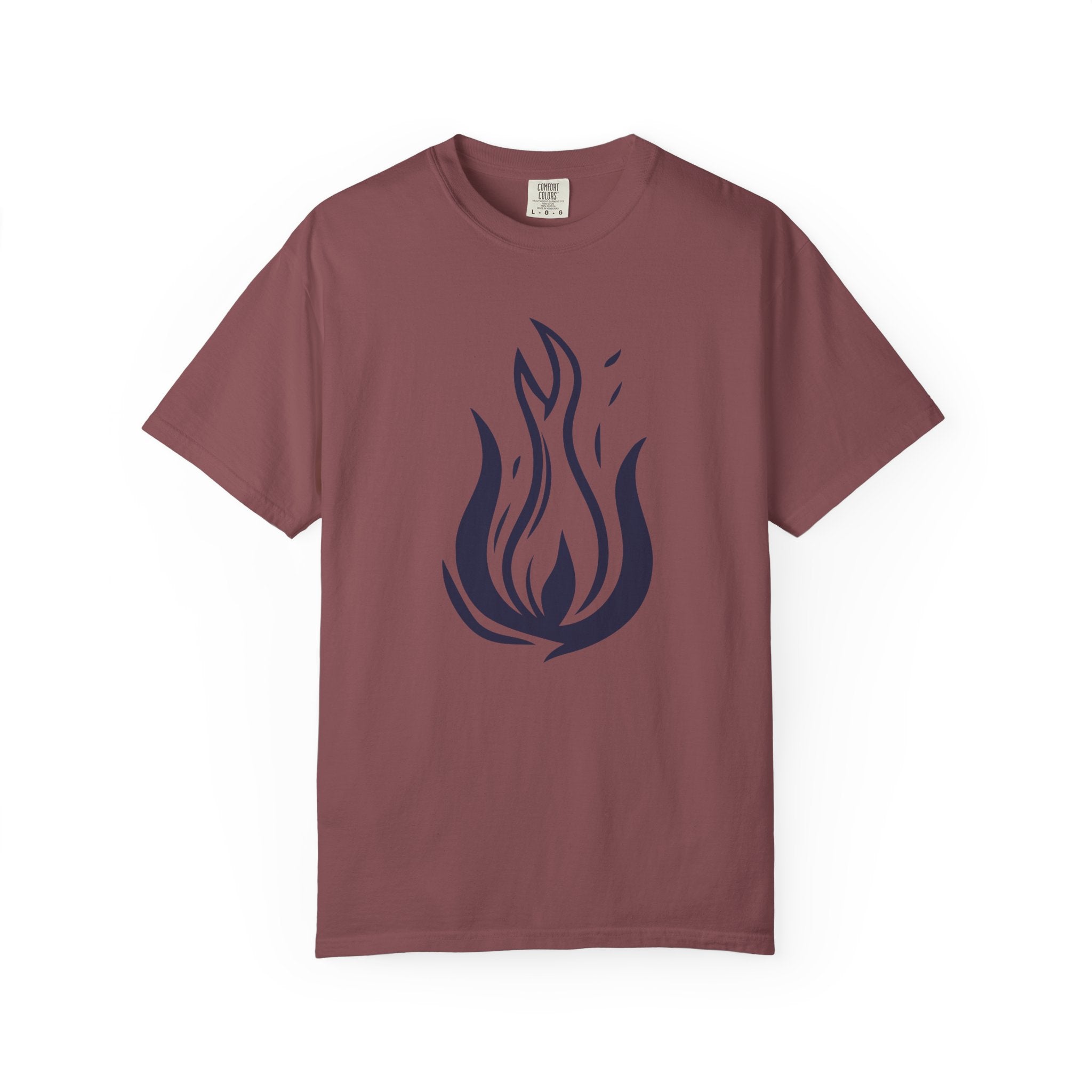 Flame Emblem T-Shirt Minimal Fire Graphic Tee