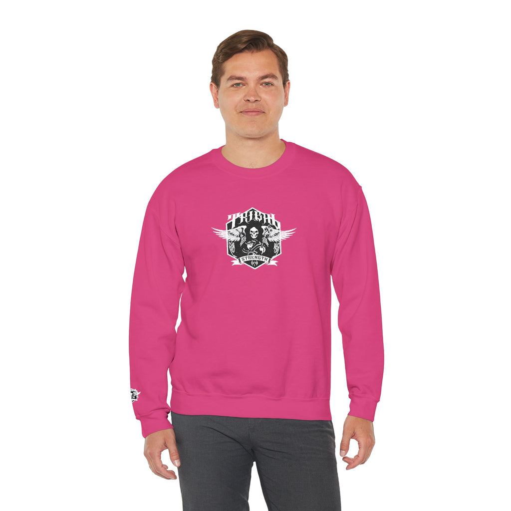 Gothic Band Crest Embroidered Crewneck Sweatshirt