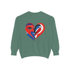 Heart Portrait Sweatshirt Artistic Dual-Face Love Graphic