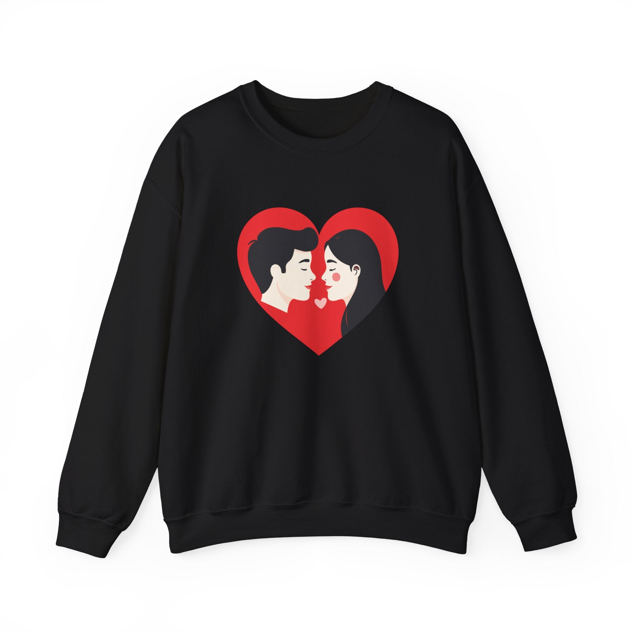 Valentine Couple Heart Crewneck Sweatshirt