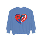 Heart Portrait Sweatshirt Artistic Dual-Face Love Graphic