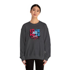 Crewneck Sweatshirt 'Love and Less Hate' Graffiti Heart Design