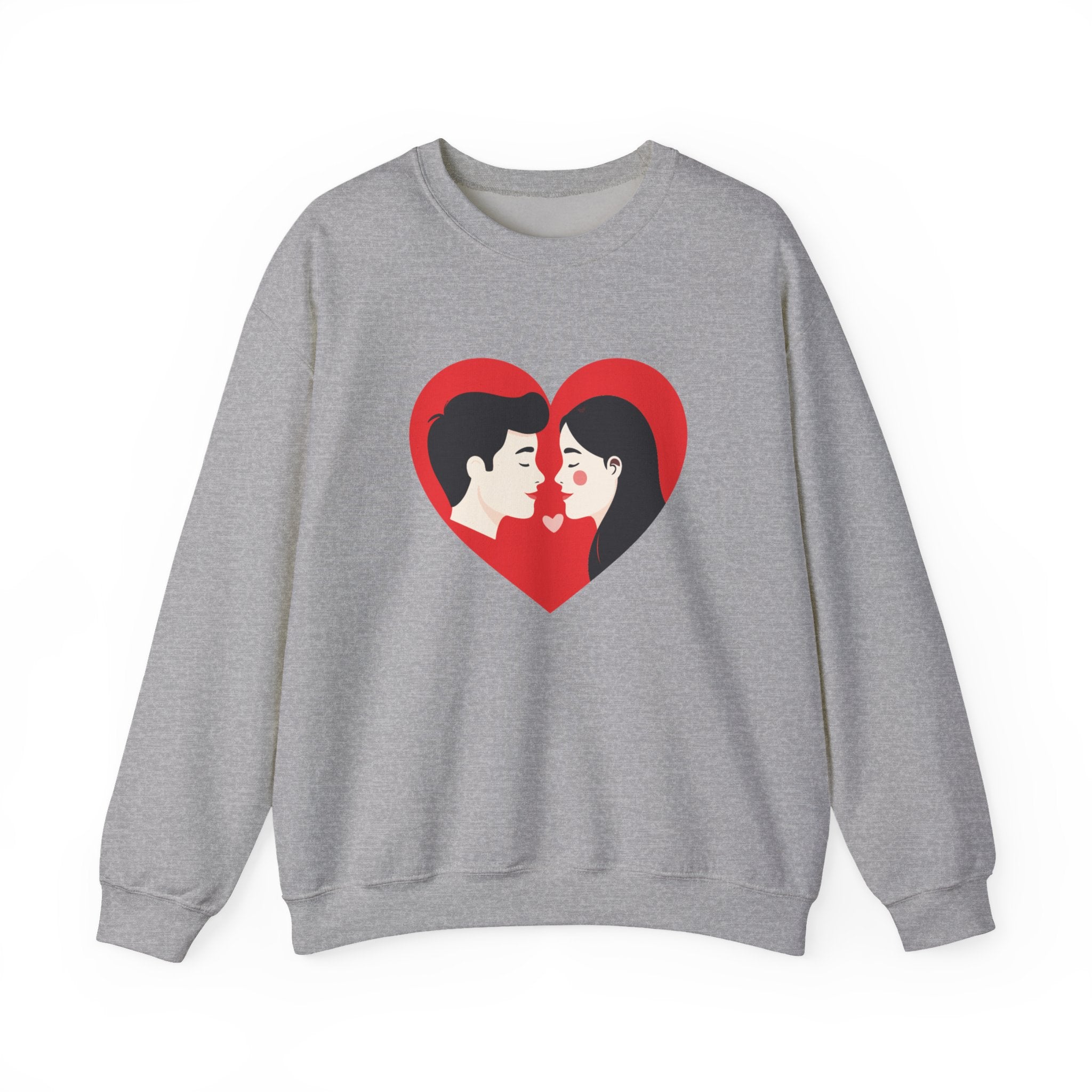 Valentine Couple Heart Crewneck Sweatshirt