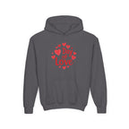Youth Hoodie — "Day of Love" Kids Valentine’s Heart Pullover