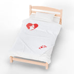 Velveteen Plush Blanket — 'Day of Love' Heart Portrait Throw (Valentine’s Cozy Gift)