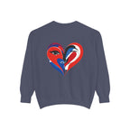 Heart Portrait Sweatshirt Artistic Dual-Face Love Graphic