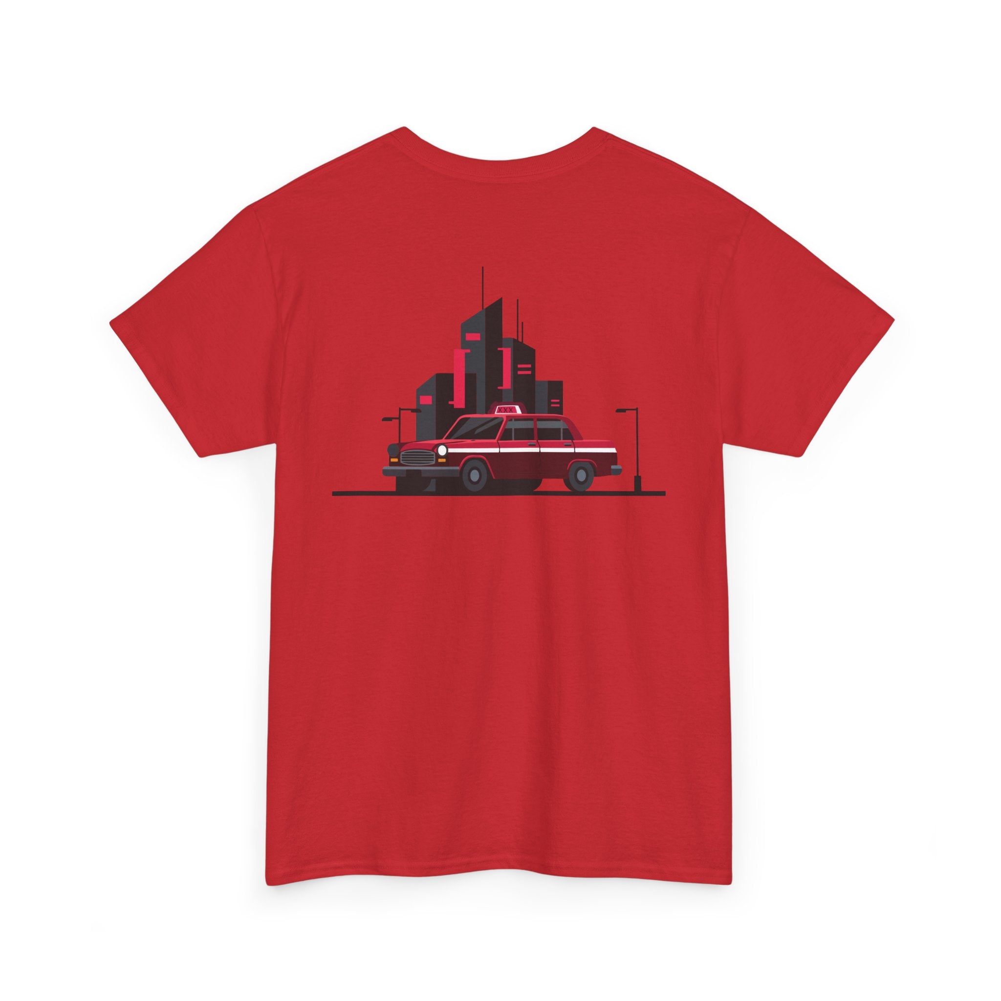 City Night Cruise Tee Retro Car & Neon Skyline Graphic Shirt