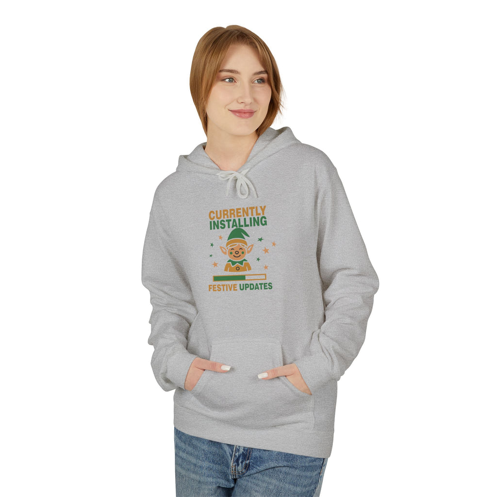 Holiday Hoodie "Currently Installing Festive Updates" Gingerbread Sweatshirt