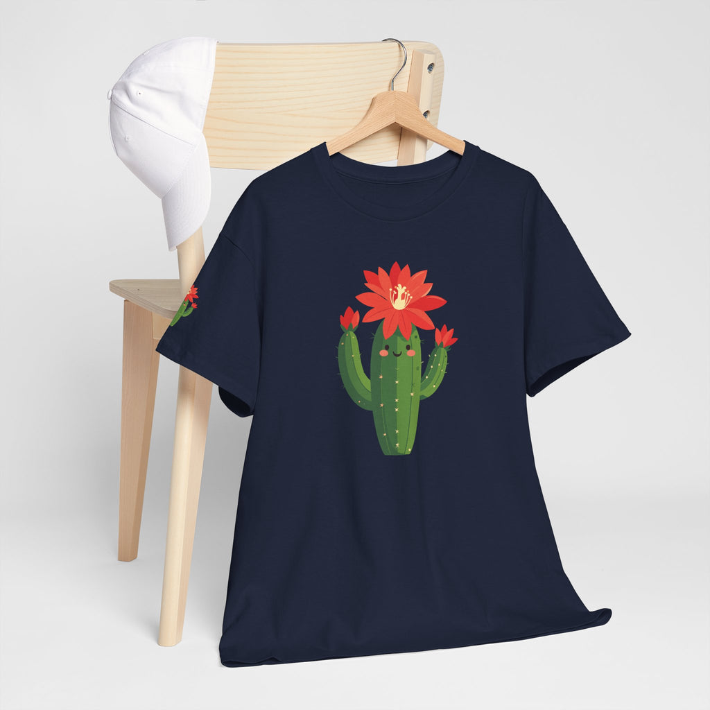 Cactus Bloom T-Shirt Cute Flowering Cactus Graphic Tee
