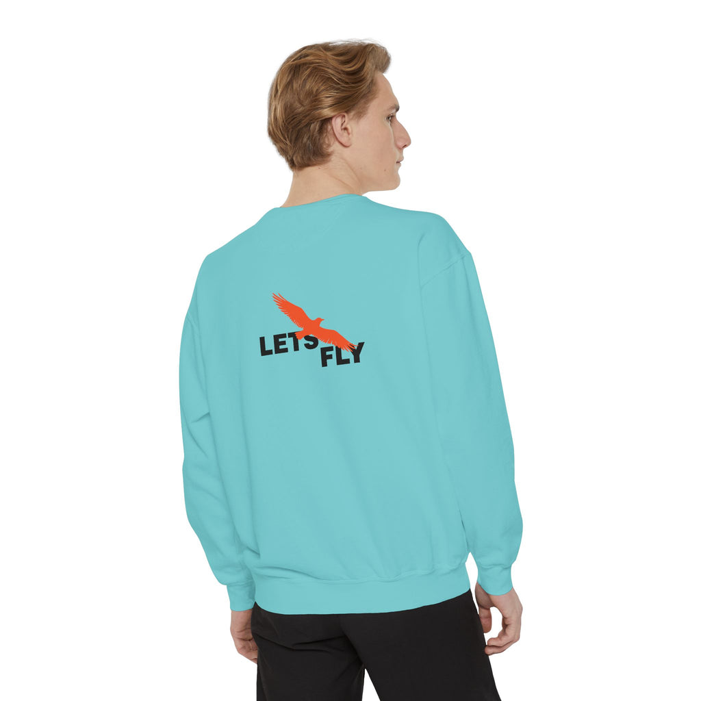 Let's Fly Sweatshirt — Graphic Bird Crewneck for Adventure Lovers