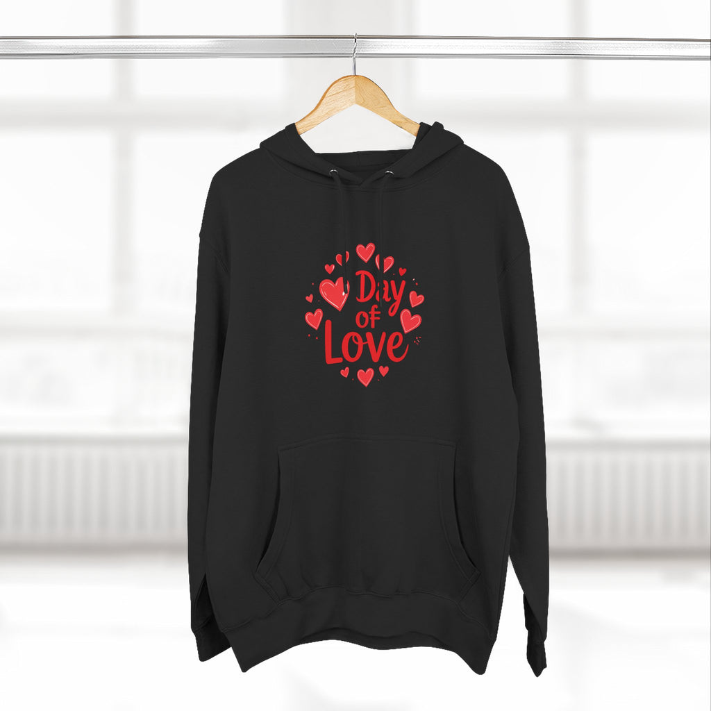 Christmas Wear-Valentine "Day of Love" Hoodie - Heart Graphic Pullover